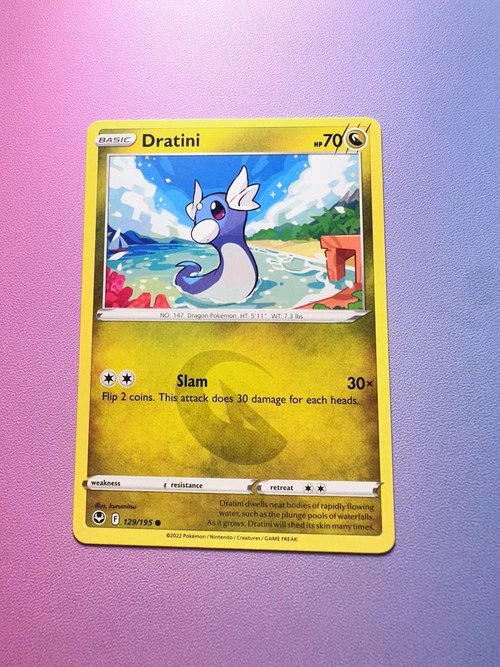dratini - 129/195 (common) — pokémon: silver tempest